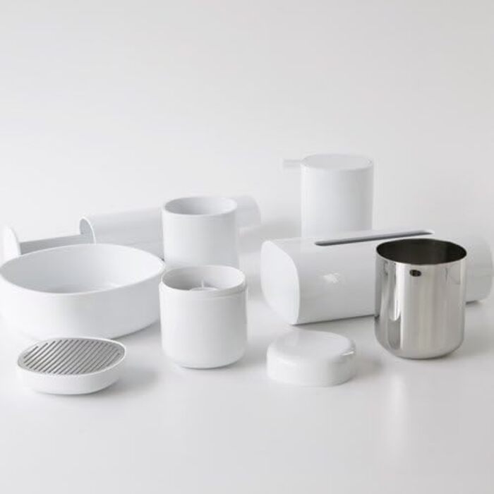 Alessi PL11 W Birillo контейнер для ванної кімнати, білий пластик