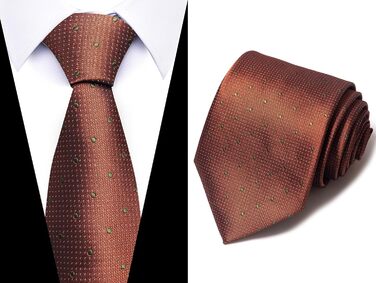 Набір краваток для чоловіків, ткані, жаккард, 6 шт. (темні крапки)