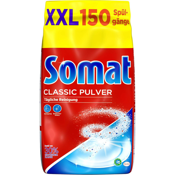 Порошок для посудомийних машин Somat Classic з лимоном для щоденного очищення, 4 x 3 кг