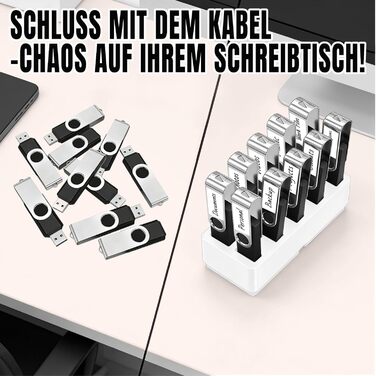 Органайзер для USB-накопичувачів TATMOHIK: сумка для зберігання 10 USB-флешок, аксесуари для електроніки