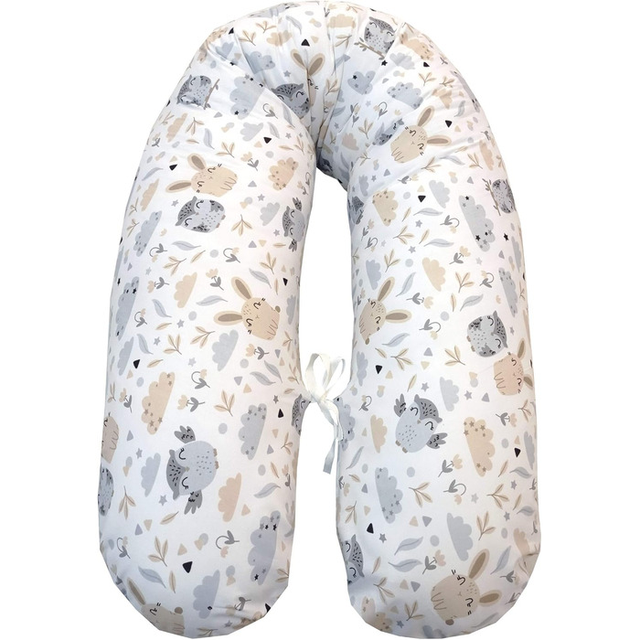 Подушка для годування та вагітності Emi&Sam 170см, чохол (тільки чохол), принт 