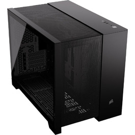 Корпус для ПК CORSAIR 2500D Airflow mATX: Чорний, 2-камерний, для водяного охолодження, сумісний з материнськими платами з реверсивним підключенням