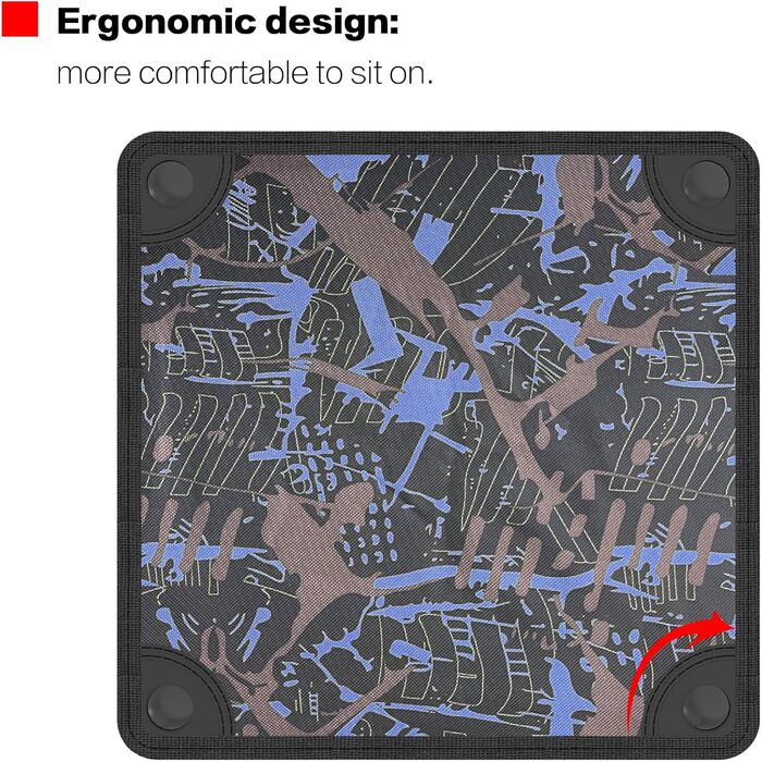 Складний туристичний стілець Aiwoxing: компактний, портативний, для кемпінгу, відпочинку на природі, риболовлі, саду та BBQ. Колір: блакитний, камуфляж.