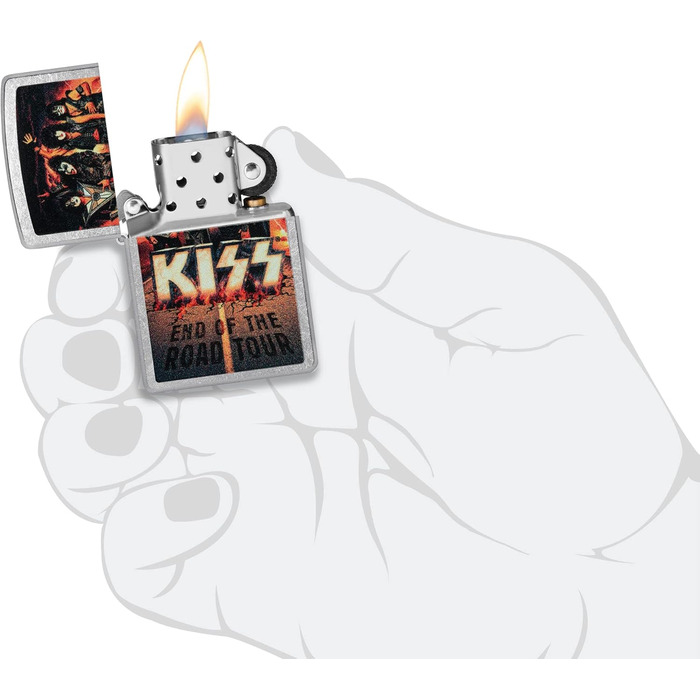 Запальничка Zippo Kiss End of The Road Street Chrome, кишенькова, оригінал