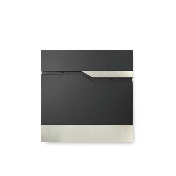 Поштова скринька KTC Home Premium Postlux 4.0 з нержавіючою сталлю, чорна - стійка до УФ-випромінювання та погодних умов, порошкове покриття