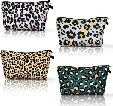 Набір косметичок-органайзерів з тканини, 4 шт. для подорожей, косметики та макіяжу, багатофункціональні, різнокольорові
