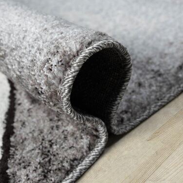 Теппих oKu-Tex для вітальні [80x150 см] з м'яким коротким ворсом - кольоровий килим для вітальні - сучасний геометричний дизайн хвилястим малюнком - німецька якість (Блакитний, 200 x 290 см (Прямокутний))