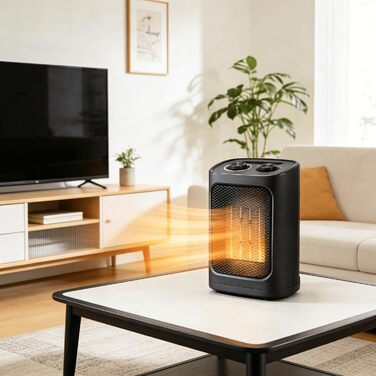 COWSAR Масляний радіатор обігрівач: енергозбереження, швидкий нагрів, 3 режими, захист від перекидання та перегріву, 1200W, для вітальні та спальні (Антрацит)