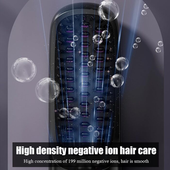 Портативний випрямляч для волосся Go Brush Pro з іонізацією, USB, 3 режими, LED-дисплей, MCH кераміка, чорний