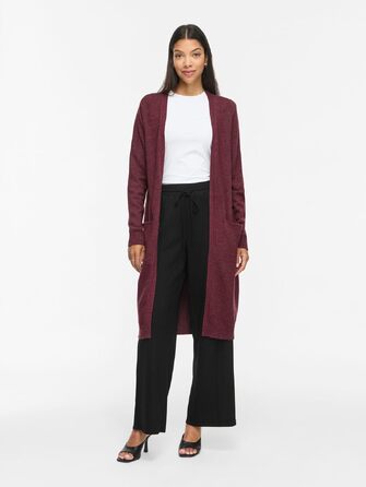 Кардиган жіночий Vila VIRIL Longline в'язаний (XL, Port Royale) - подовжений жакет