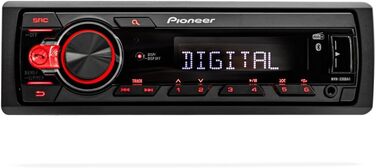 Автомагнітола Pioneer MVH-330DAB 1DIN з RDS, DAB+, USB, AUX, Bluetooth, компактна