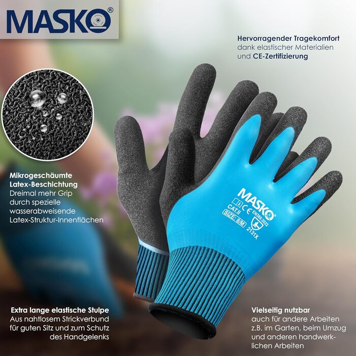 Набір динамометричних ключів MASKO 6 шт, 40-210 Нм, 1/2'' з насадками 17/19/21 мм, подовжувачем 125 мм, рукавицями, кейсом, для авто, чорний