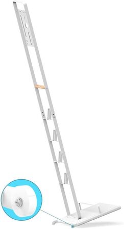 Підставка для акумуляторних пилососів Luchs - універсальна для Dyson V6, V7, V8, V10, V11, DC30, DC31, DC34, DC35 з ручкою з дерева на колесах (біла)