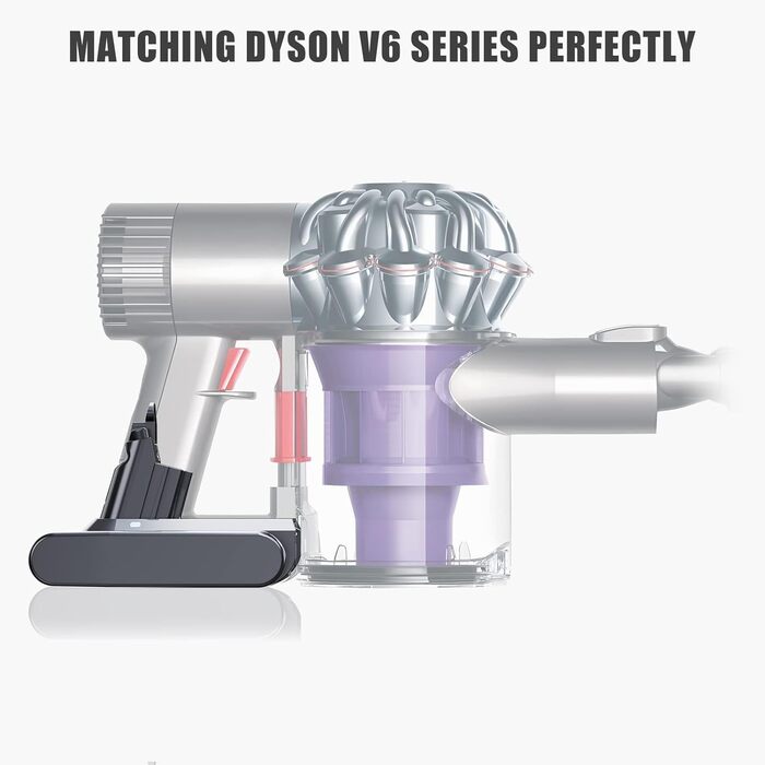 Запасний акумулятор Dyson V6 6000mAh для пилососів DC58, DC62, DC59, DC61, DC72, DC74, SV03, SV05, SV06, SV07, SV09