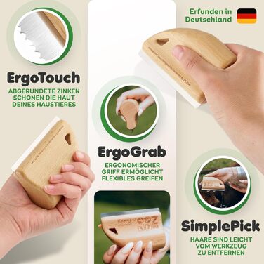 Щітка для собак DR Zoo 'Robbi' - якісна щітка для грумінгу, видаляє підшерсток у собак великих та малих порід