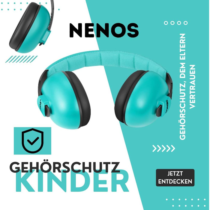 ESTRO Навушники для захисту від шуму для дітей - Захист вух для малюків, навушники шумопоглинання EM1 (М'ятний)
