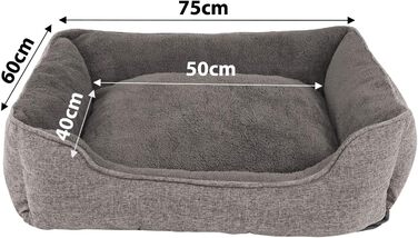 Килимок для собак Lionto знімний, сірий, 75x60 см, м'який, з антиковзаючою основою