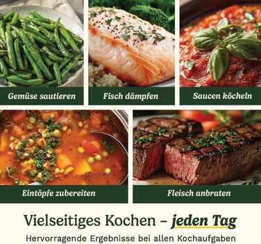 Набір посуду Cuisinart Ceramica XT: 11 предметів | Каструлі, сковорідки, суповарка, сотезник, пароварка | Керамічне покриття з титановим підсиленням | Без PTFE, PFOA та PFAS