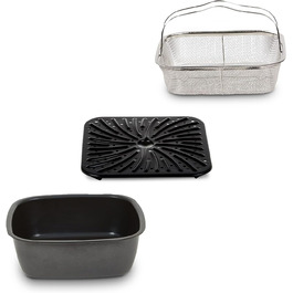 PowerXL MultiCooker - Accessory Set - Replacement Inner Pot, Frying Basket & Grill Plate - Accessories for PowerXL MultiCooker 12-in-1 Multi-Cooker