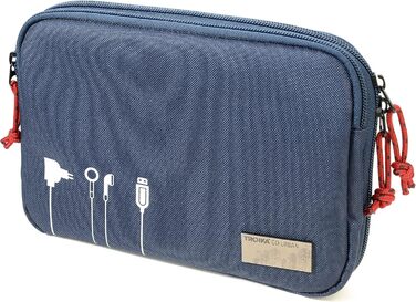 Troika Business Tech Pouch 2 Cable Bag for Electronic Accessories made of Polyester in Blue, Dimensions: 23.5cm x 17cm x 3.5cm, BGO44/DB