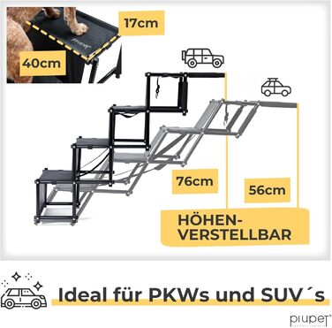 Foldable Dog Stairs - Mobile Car Step for Large & Small Dogs - Waterproof PVC Pet Ladder for Safety & Comfort