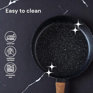 Набір посуду Royal Swiss, індукційний, 9 предметів, 2 знімні ручки, товстостінний посуд з кришкою для всіх типів плит - Бежевий Діамант - Каструлі та сковорідки без PFOA, PFAS