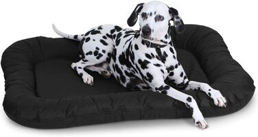 Knuffelwuff Dog Bed Lucky Indoor & Outdoor Dog Cushion Dog Sofa Dog Basket, Size L (Black, L 118 x W 85 x H 12 cm)