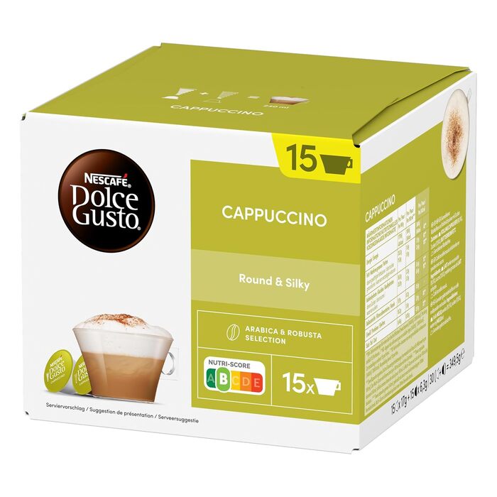 Кавові капсули NESCAFÉ Dolce Gusto Cappuccino, 30 капсул (набір 3 упаковки), 349.67 г