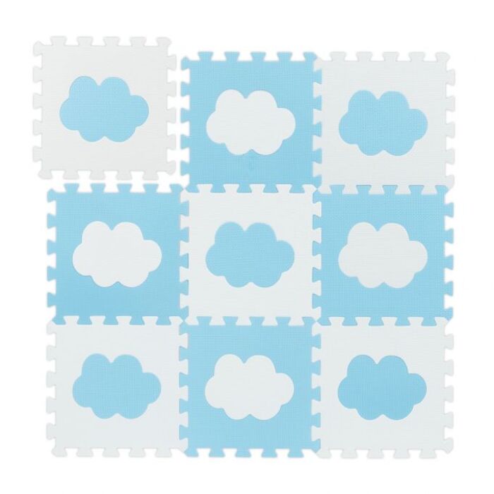 Relaxdays 18-Piece Puzzle Mat Cloud