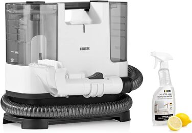 Портативний пилосос для миття килимів та меблів Clean | З миючим засобом | Легкий та компактний | Видаляє плями, потужний 400 Вт, баки для чистої та брудної води