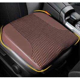 Подушка для автосидіння з Memory Foam для полегшення болю в куприку та попереку. Підходить для авто, вантажівки, офісу, інвалідного візка. Шкіра та сітка 4D (Колір: Коричневий)