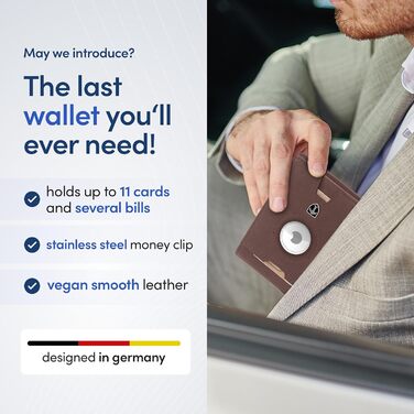 Гаманець Travando Rio Vintage Brown для чоловіків, RFID захист, мінімалістичний, тонкий, у подарунковій коробці