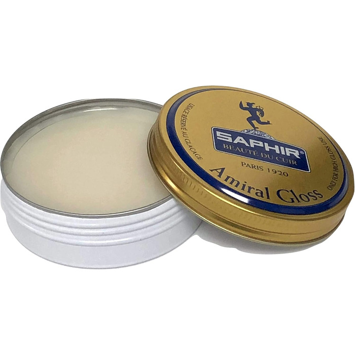SAPHIR Admiral High Gloss Wax Polish 50ml - Black and Neutral - black and neutral