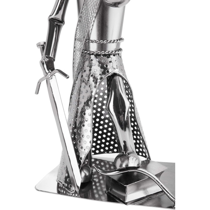 BRUBAKER Wine Bottle Holder Justice with Snake - Metal Sculpture Bottle Stand - Metal Figure Wine Gift for Lawyers, Judges, Attorneys, Law Firm - with Greeting Card