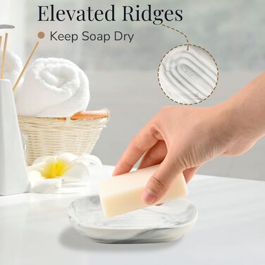 Керамічна мильниця з антиковзним покриттям, мильниця для ванної кімнати, душової кабіни та кухні (зелений, сірий)