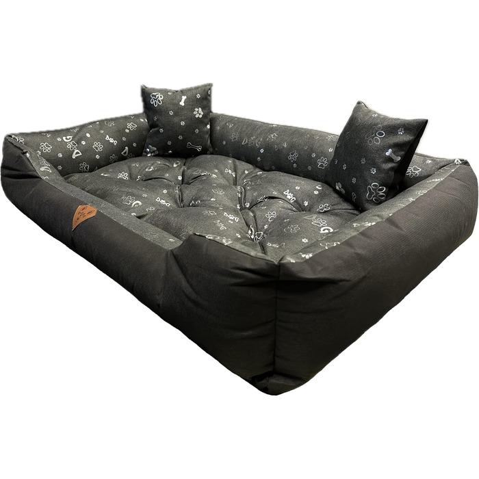 Крісло-ліжко для собак Dogs4Life Velours, 135x100 см, ортопедичне, водонепроникне, з бортиком, для великих собак. Зелений велюр