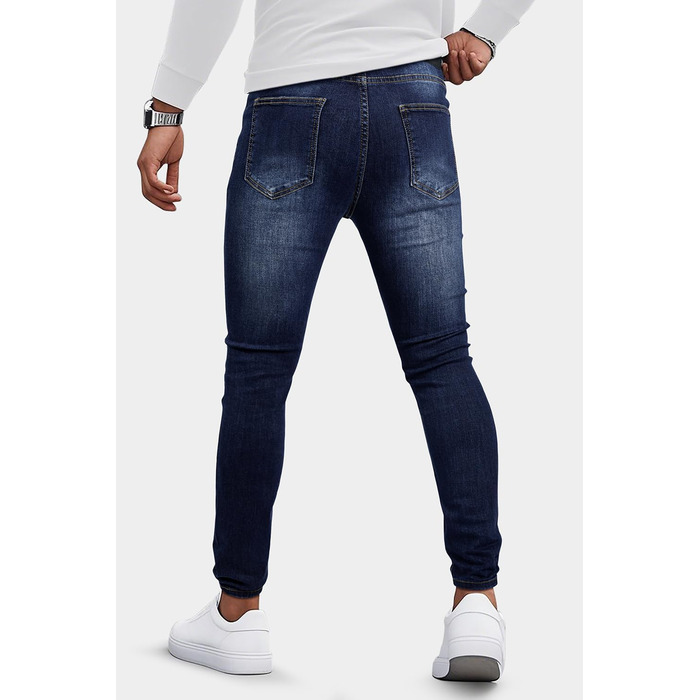 Чоловічі джинси GINGTTO Slim Fit Stretch Skinny блакитні, 40W/30L