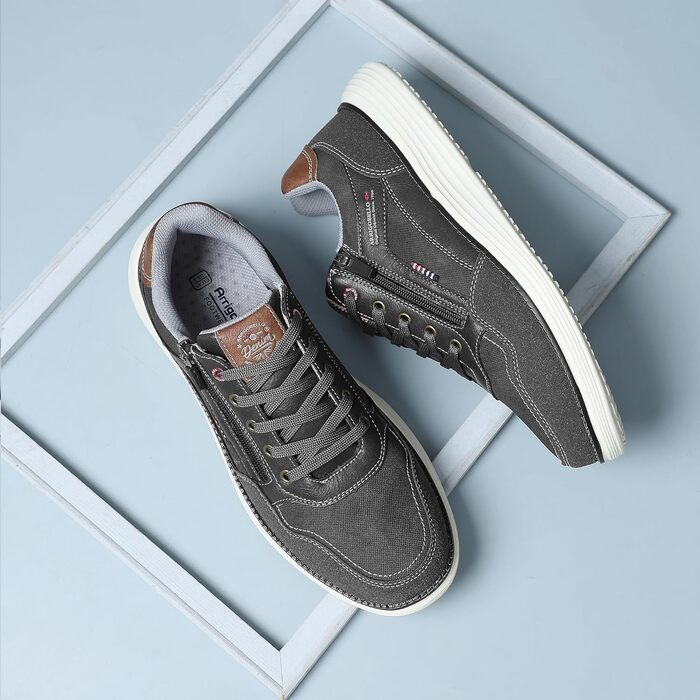 ARRIGO BELLO Чоловічі кросівки для активного відпочинку: легкі, зручні, для туризму та бігу. Розміри 41-46 (B Grey, 43 EU)