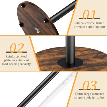 Підставка для телевізора Unho з регульованою висотою та коліщатками, для екранів 40-75 дюймів, VESA 600x400 мм, до 50 кг (Чорний)