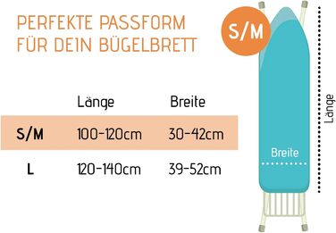 Чохол для прасувальної дошки для парогенератора | Розмір універсальний до 140x50 см | Підходить для прасування делікатних тканин | Виготовлено в ЄС | Сумісний з парогенераторною станцією | Колір (Німeс (Рожевий))