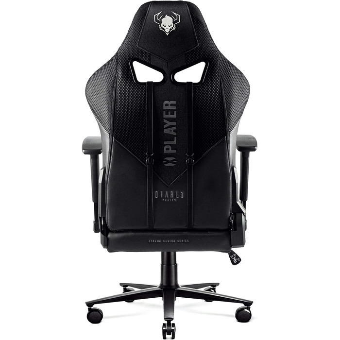 Ігрове крісло Diablo X-Player 2.0 King XL, тканинне, ергономічне, чорне, 3D підлокітники, подушки для шиї та попереку, вага до 160 кг, офісне крісло для геймерів