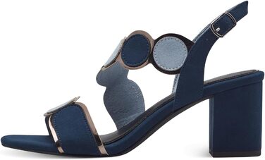 Сандалі жіночі MARCO TOZZI Navy Comb, м'яка устілка Feel Me, веганська шкіра, літні, 38 EU