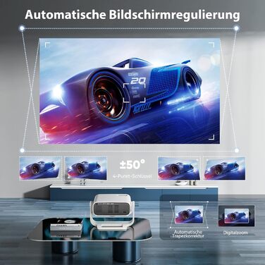 Wielio 2025 Smart Beamer: Android 11, 1080P (4K), WiFi 6, Bluetooth 5.2, 20000 Lumens, для дому, сумісний з iOS/Android/PS5