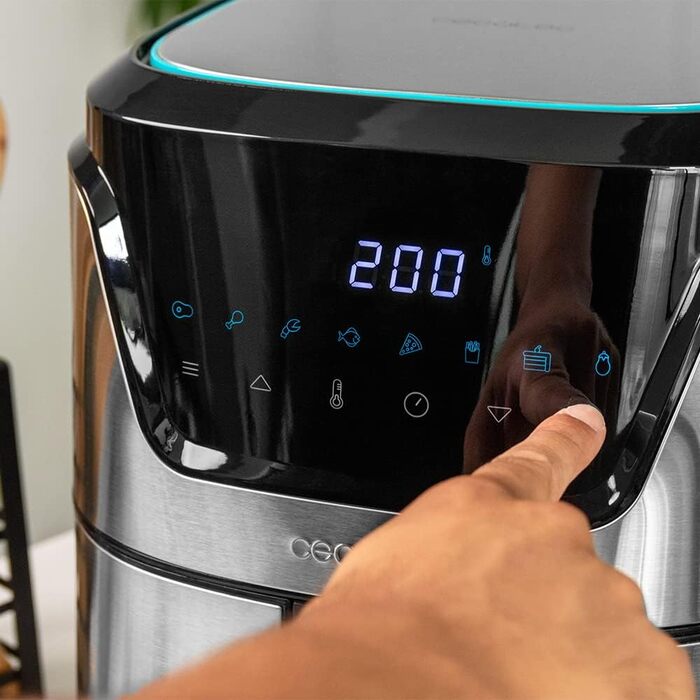 Фритюрниця Cecotec Cecofry Advance 3.5L: Цифрова, без масла, 1500W, 8 режимів, PerfectCook, нержавіюча сталь