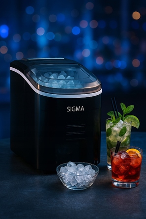 Льодогенератор Sigma, чорний, 112 Вт, 12 кг/24 год, 2,2 л