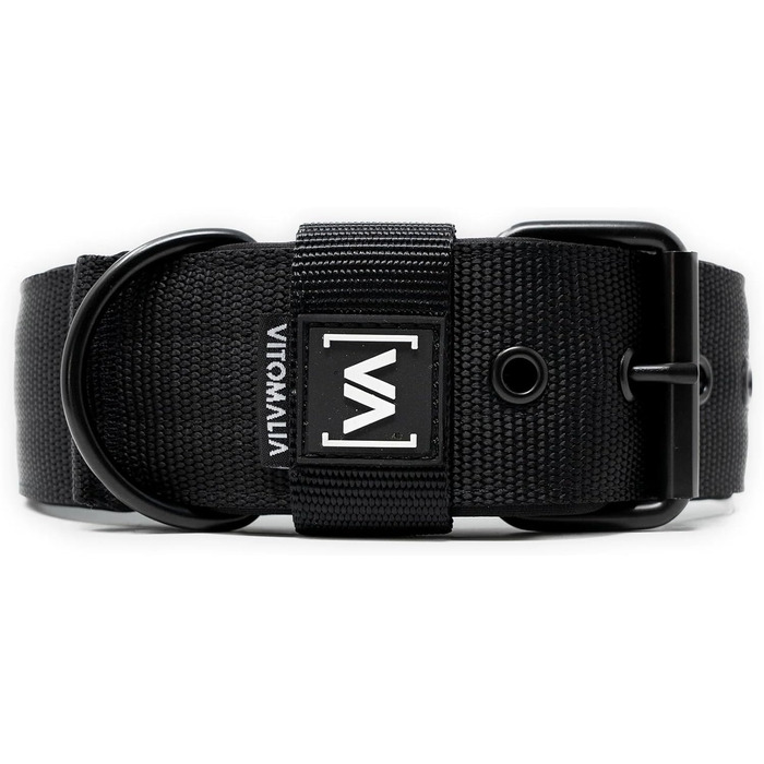 Нашийник для собак середнього розміру, 4 см, з неопреновою підкладкою, чорний, з нержавіючою сталею, 45-55 см