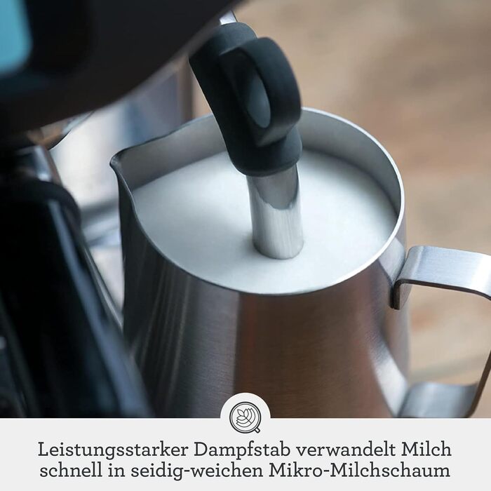 Sage - The Barista Pro - Coffee Machine with Manual Milk Frother - Black Truffle Black Truffle Single