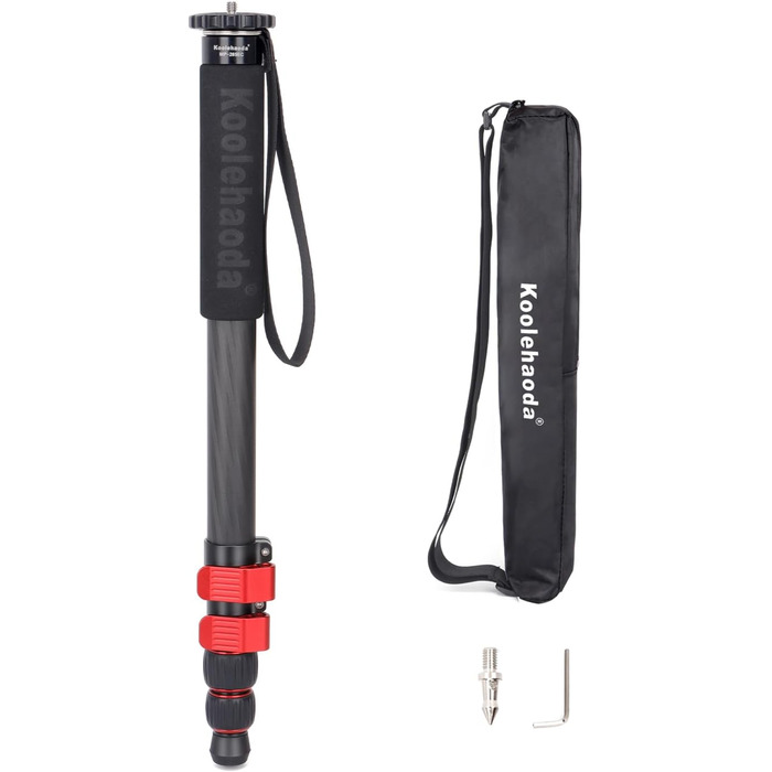 Штатив Koolehaoda для камери, карбонове фотоштатив, легкий та компактний для DSLR, Canon, Nikon, Sony, відеокамер