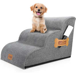 Східці для собак Nobleza: 3 ступені, з роликом для шерсті