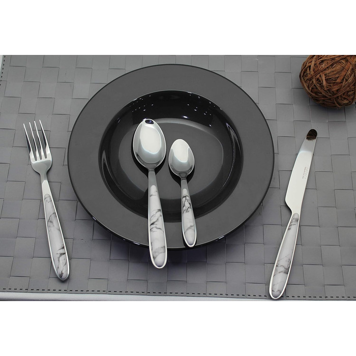 Набір столових приборів Exzact Rostfrei Stahl, мармур, нержавіюча сталь, 24 штуки